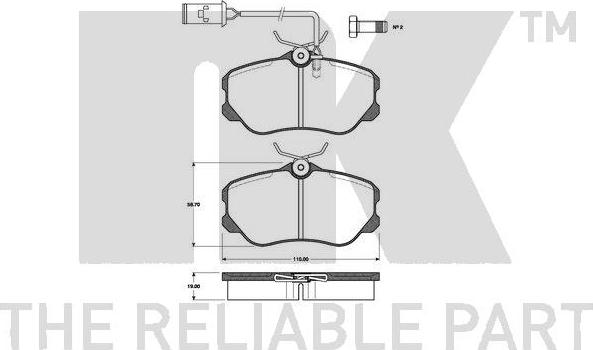 NK 221012 - Brake Pad Set, disc brake autospares.lv