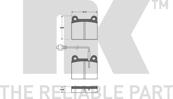 NK 221807 - Brake Pad Set, disc brake autospares.lv