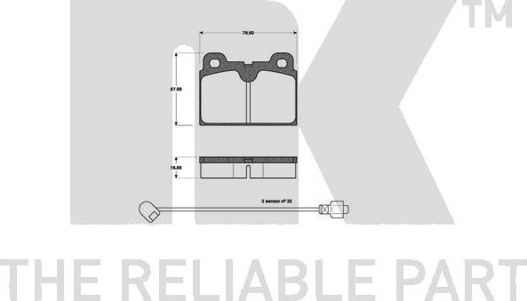 NK 221815 - Brake Pad Set, disc brake autospares.lv