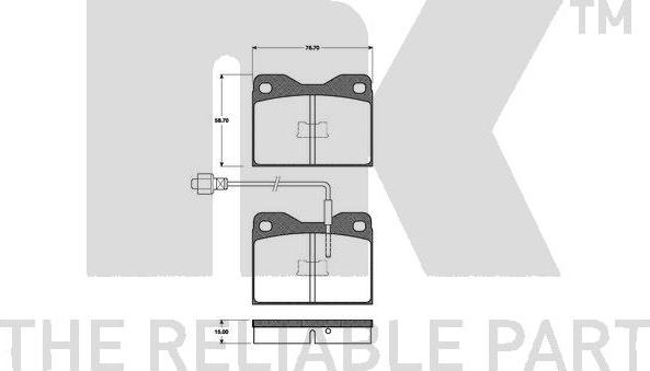 NK 221812 - Brake Pad Set, disc brake autospares.lv