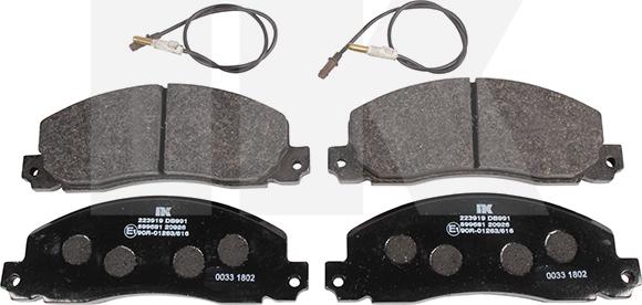 NK 223919 - Brake Pad Set, disc brake autospares.lv