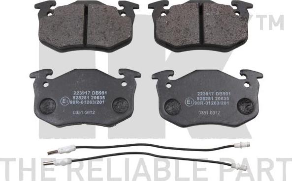 NK 223917 - Brake Pad Set, disc brake autospares.lv