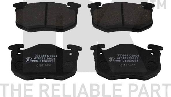 NK 223924 - Brake Pad Set, disc brake autospares.lv