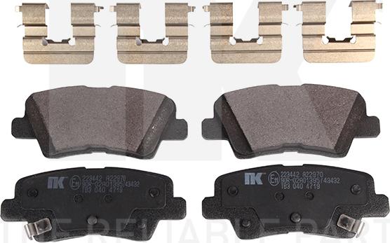 NK 223442 - Brake Pad Set, disc brake autospares.lv