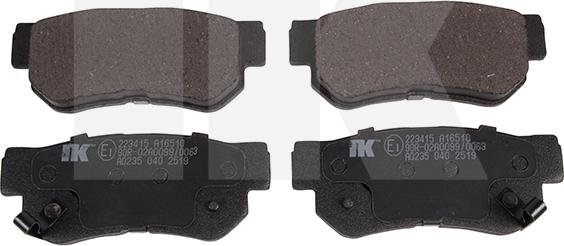 NK 223415 - Brake Pad Set, disc brake autospares.lv