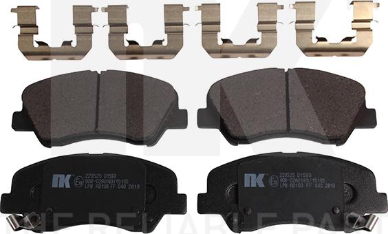 NK 223525 - Brake Pad Set, disc brake autospares.lv