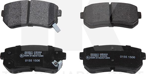 NK 223521 - Brake Pad Set, disc brake autospares.lv