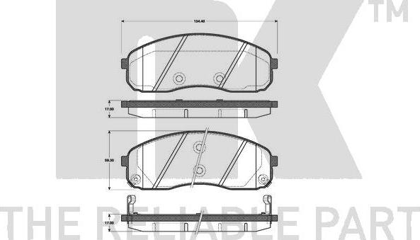 NK 223522 - Brake Pad Set, disc brake autospares.lv