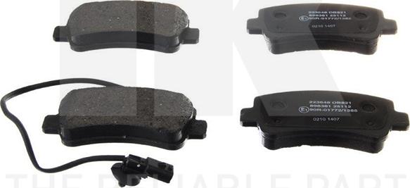 NK 223648 - Brake Pad Set, disc brake autospares.lv