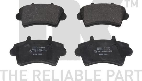 NK 223631 - Brake Pad Set, disc brake autospares.lv