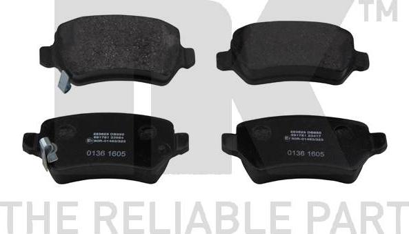 NK 223625 - Brake Pad Set, disc brake autospares.lv