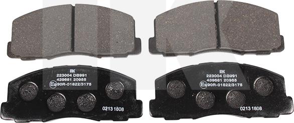 NK 223004 - Brake Pad Set, disc brake autospares.lv