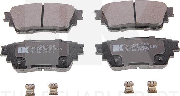 NK 223038 - Brake Pad Set, disc brake autospares.lv