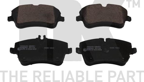 NK 223345 - Brake Pad Set, disc brake autospares.lv