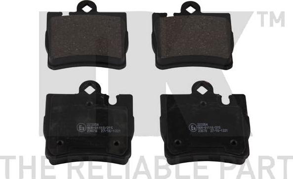 NK 223354 - Brake Pad Set, disc brake autospares.lv