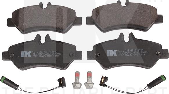 NK 223363 - Brake Pad Set, disc brake autospares.lv