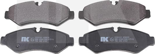 NK 2233101 - Brake Pad Set, disc brake autospares.lv