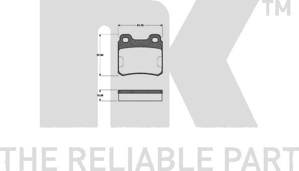 NK 223310 - Brake Pad Set, disc brake autospares.lv