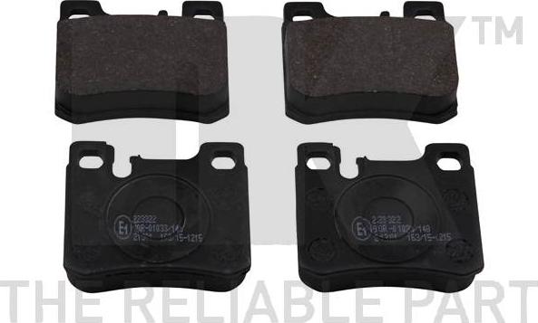 NK 223322 - Brake Pad Set, disc brake autospares.lv