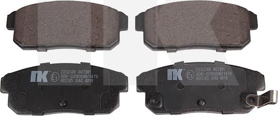 NK 223248 - Brake Pad Set, disc brake autospares.lv