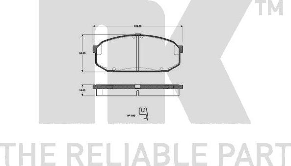 NK 223251 - Brake Pad Set, disc brake autospares.lv