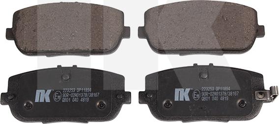 NK 223253 - Brake Pad Set, disc brake autospares.lv