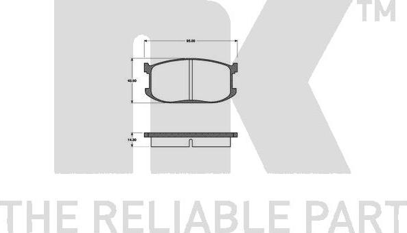 NK 223206 - Brake Pad Set, disc brake autospares.lv