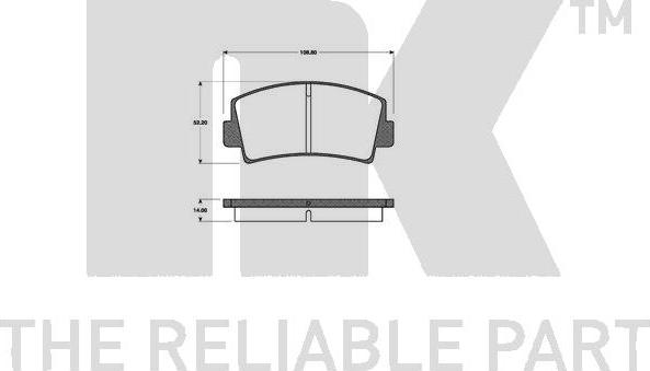 NK 223201 - Brake Pad Set, disc brake autospares.lv