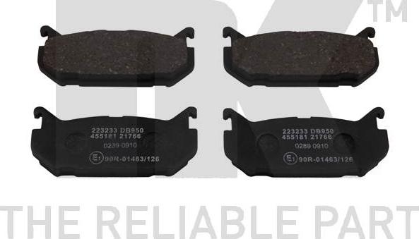 NK 223233 - Brake Pad Set, disc brake autospares.lv