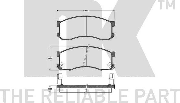 NK 223229 - Brake Pad Set, disc brake autospares.lv