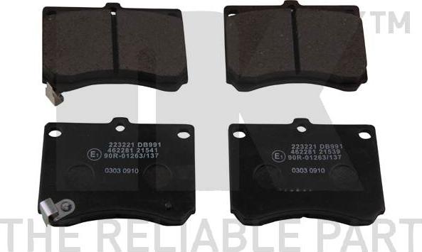 NK 223221 - Brake Pad Set, disc brake autospares.lv