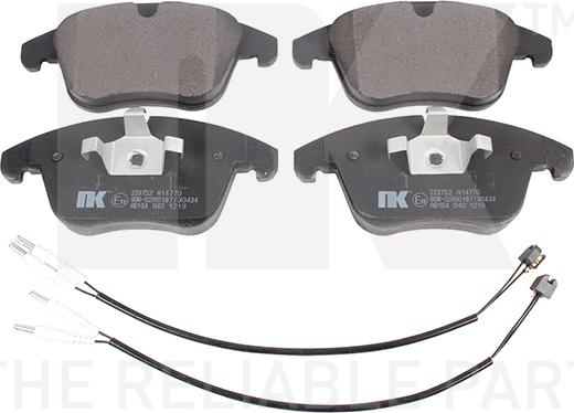 NK 223752 - Brake Pad Set, disc brake autospares.lv