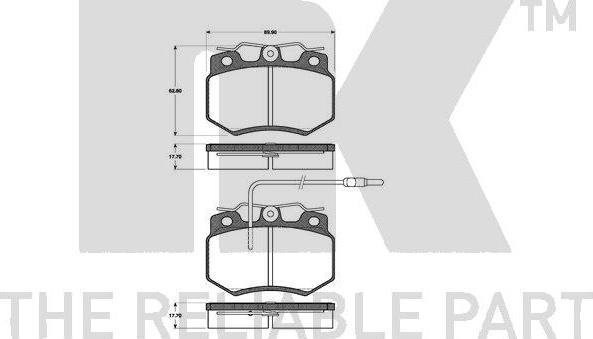 NK 223711 - Brake Pad Set, disc brake autospares.lv