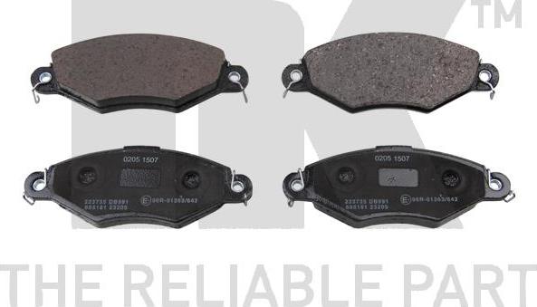 NK 223735 - Brake Pad Set, disc brake autospares.lv