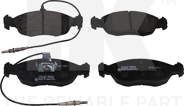 NK 223726 - Brake Pad Set, disc brake autospares.lv