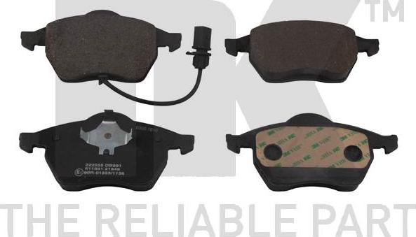 NK 222555 - Brake Pad Set, disc brake autospares.lv