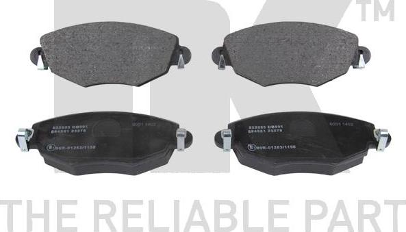 NK 222553 - Brake Pad Set, disc brake autospares.lv