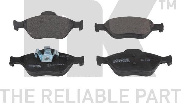 NK 222557 - Brake Pad Set, disc brake autospares.lv