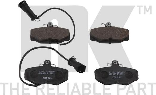 NK 222511 - Brake Pad Set, disc brake autospares.lv