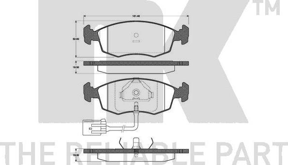 NK 222531 - Brake Pad Set, disc brake autospares.lv