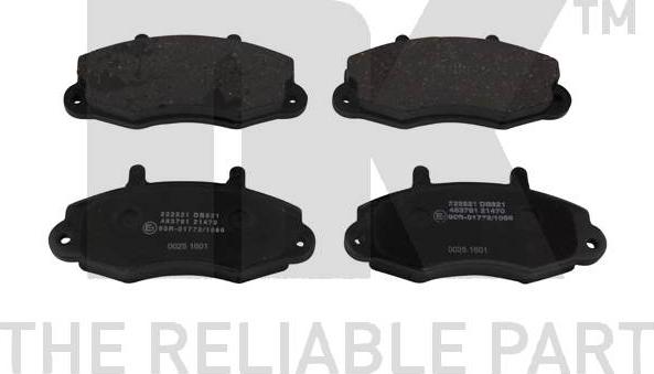 NK 222521 - Brake Pad Set, disc brake autospares.lv