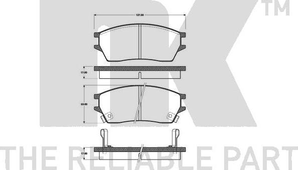 NK 222614 - Brake Pad Set, disc brake autospares.lv