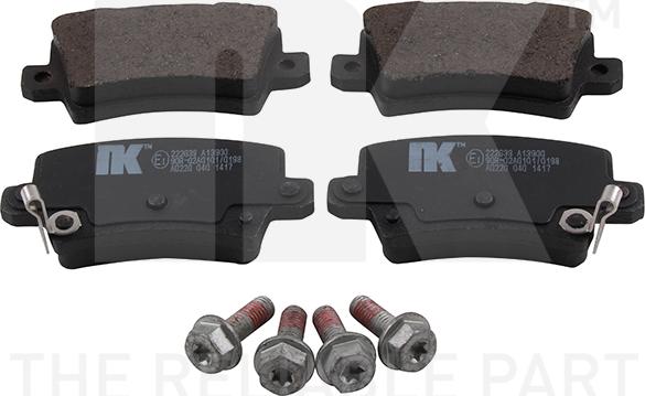 NK 222639 - Brake Pad Set, disc brake autospares.lv