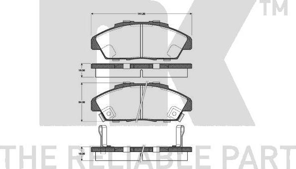 NK 222624 - Brake Pad Set, disc brake autospares.lv