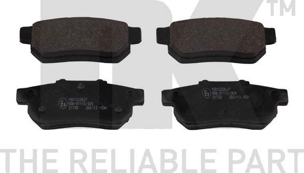 NK 222627 - Brake Pad Set, disc brake autospares.lv