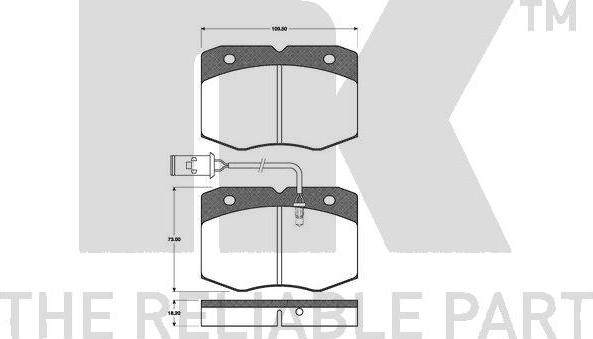 NK 222349 - Brake Pad Set, disc brake autospares.lv