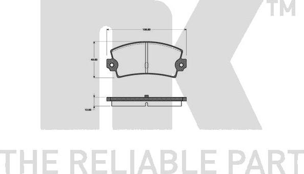 NK 222341 - Brake Pad Set, disc brake autospares.lv