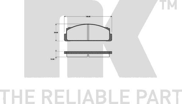 NK 222302 - Brake Pad Set, disc brake autospares.lv