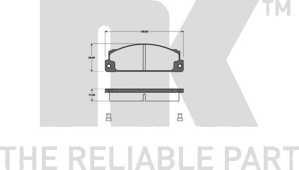 NK 222315 - Brake Pad Set, disc brake autospares.lv