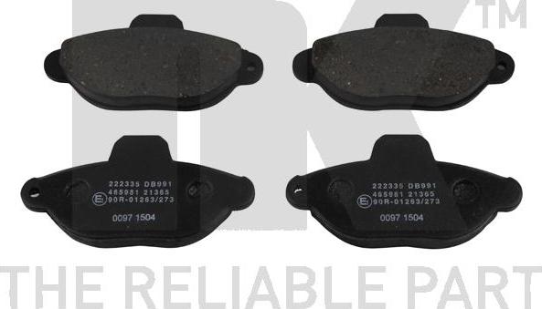 NK 222335 - Brake Pad Set, disc brake autospares.lv